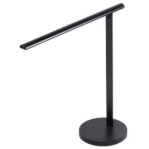 6.81 in. Black Dimmable LED Desk Lamp with Adjustable Color Temperature