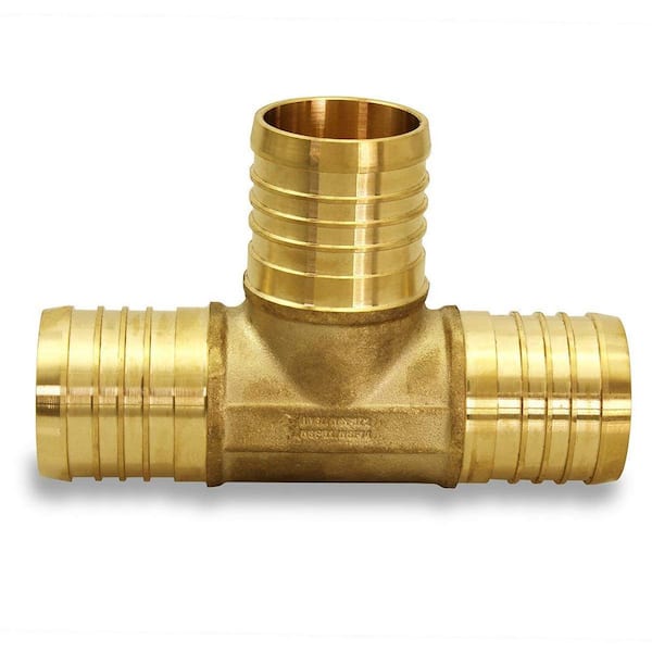 5 Pack Brass Crimping Fittings 3/4 Inch Pipe Fitting Lead-Free T PEX Tee Pex-A  Tubing Connection – the best products in the Joom Geek online store