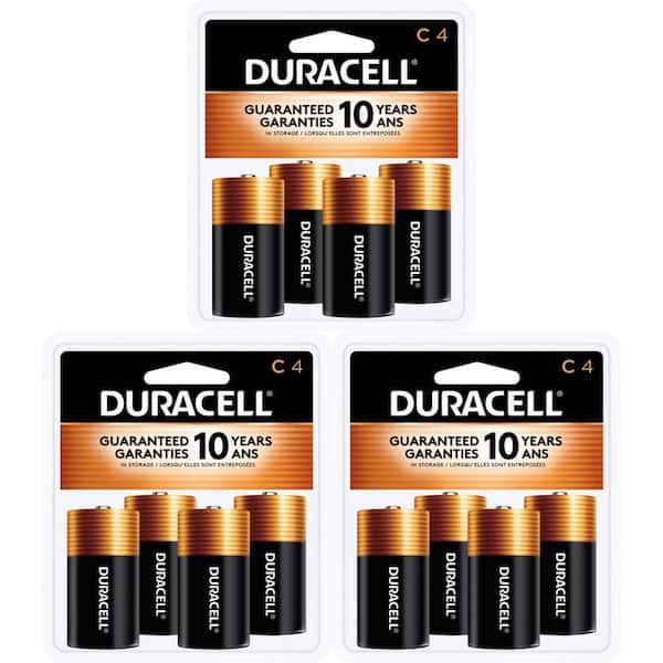 Duracell Coppertop Alkaline C Battery (Multi-Pack 3) (4-Count Pack)