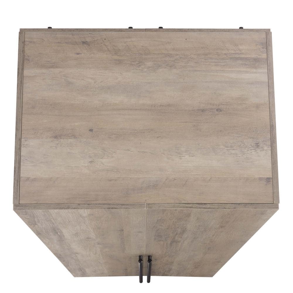 Rustic Grey 4-Door Modular Wardrobe Closet