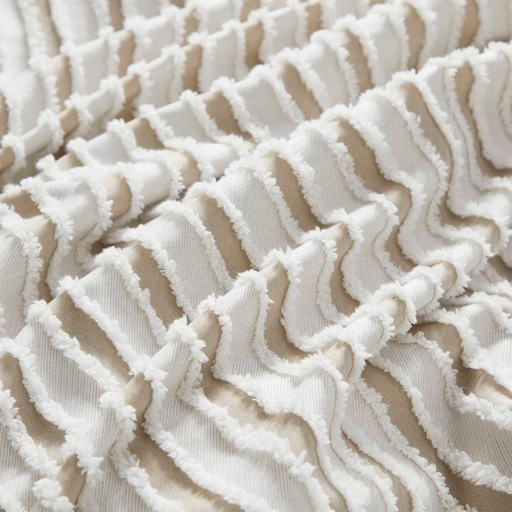 Extended Nude Textured Polyester Light-Filtering Drapes