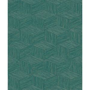 3 Dimensional Faux Grasscloth Wallpaper Teal Paper Strippable Roll (Covers 57 sq. ft.)