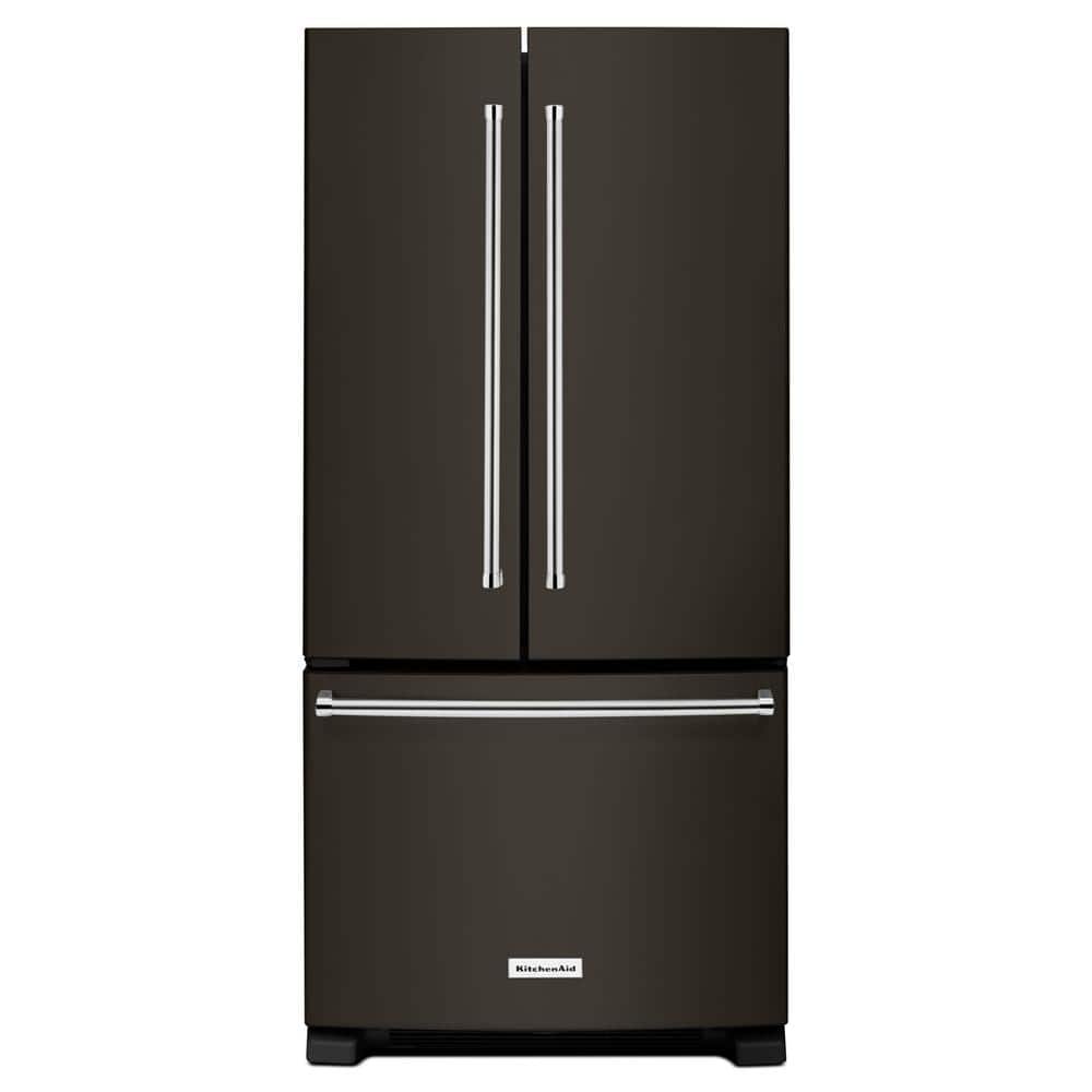 22.1 cu. ft. French Door Refrigerator in Black Stainless with Interior Dispenser