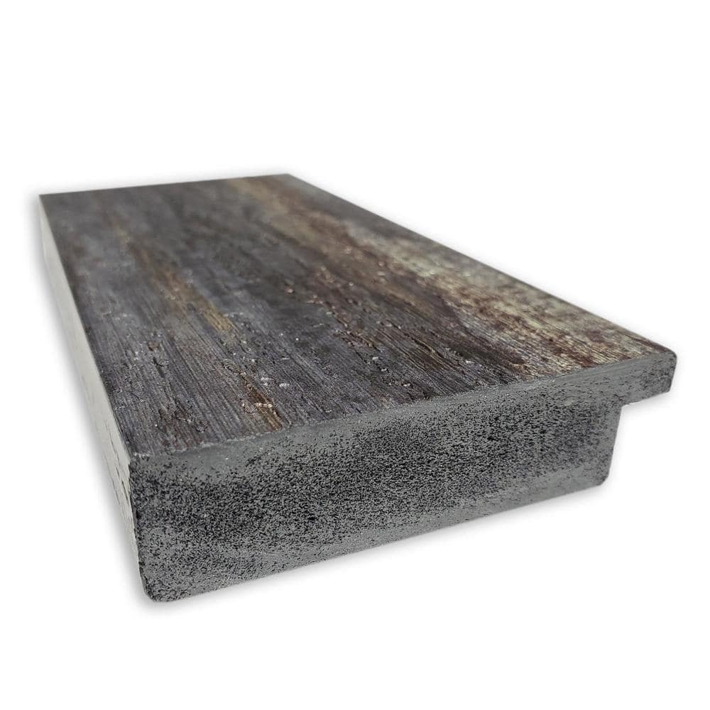 Rustic Char Bronze and Silver Wood Rectangular Wall Mirror 33x27 in