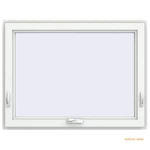 47.5 in. x 35.5 in. V-4500 Series White Vinyl Awning Window with Fiberglass Mesh Screen