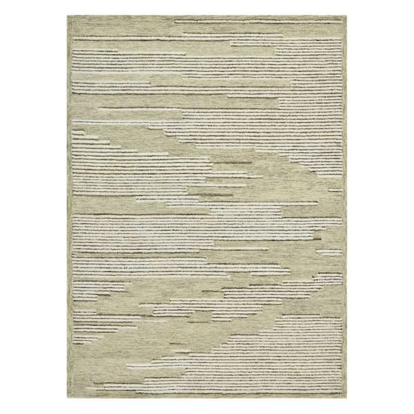 5 ft. x 8 ft. Multi-Colored Wool Geometric Hand Hooked Area Rug