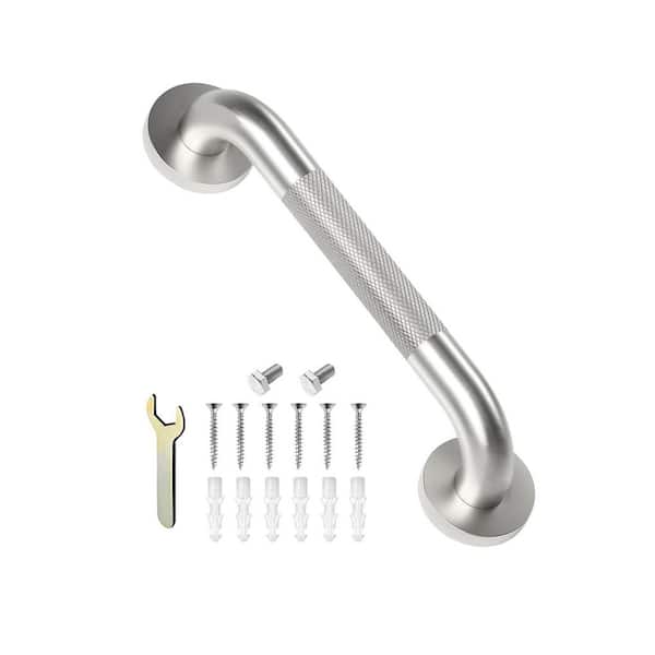 12 x 1.0 Exposed Screw Safety Grab Bar Shower Handle Anti-Slip Bathroom Support Stainless Steel in Brushed Finish