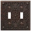 AMERELLE Filigree 1 Gang Toggle Metal Wall Plate - Aged Bronze 65TDB