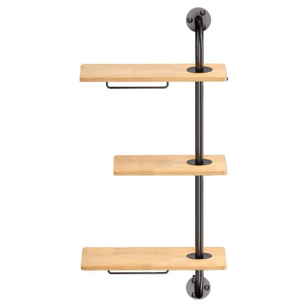 3-Tier Rotating Metal Window Plant Shelf Stand, Indoor Wall Mount Plant Holder with Hangers, Foldable Design