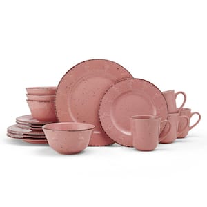 16-Piece Pink Flamingo Stoneware Dinnerware Set (Service For 4)