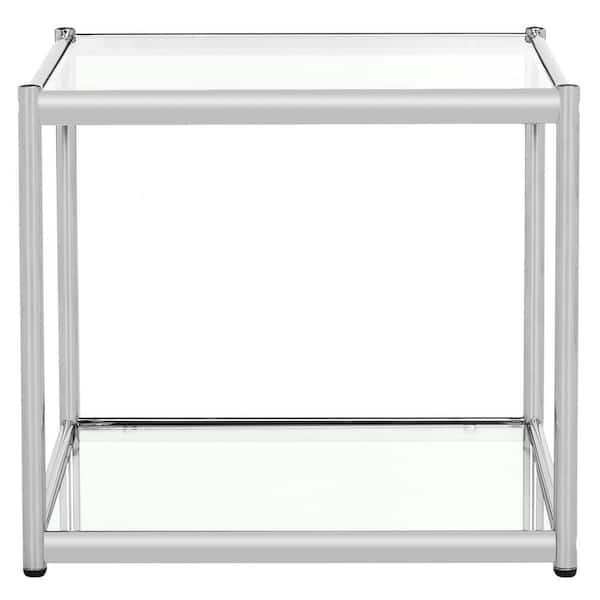 SAFAVIEH Lilias Chrome/Glass End Table