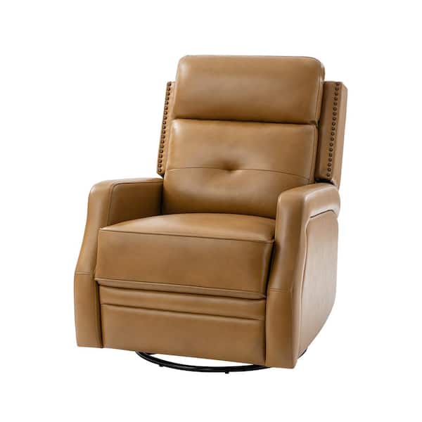 373 JAYDEN CREATION Eulalia Camel 29.5 in. W Genuine Leather