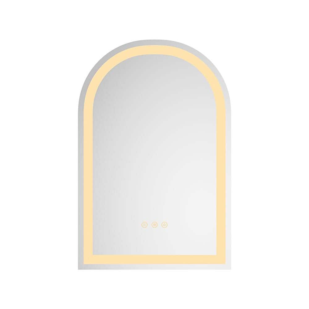 26 in. W x 38 in. H Arch Framless Mirror Wall Mirror Vanity Mirror
