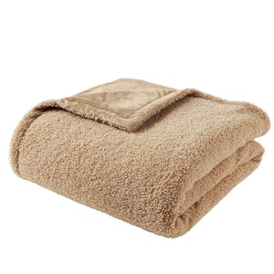 Medium Brown Cozy Teddy Bear Throw Blanket