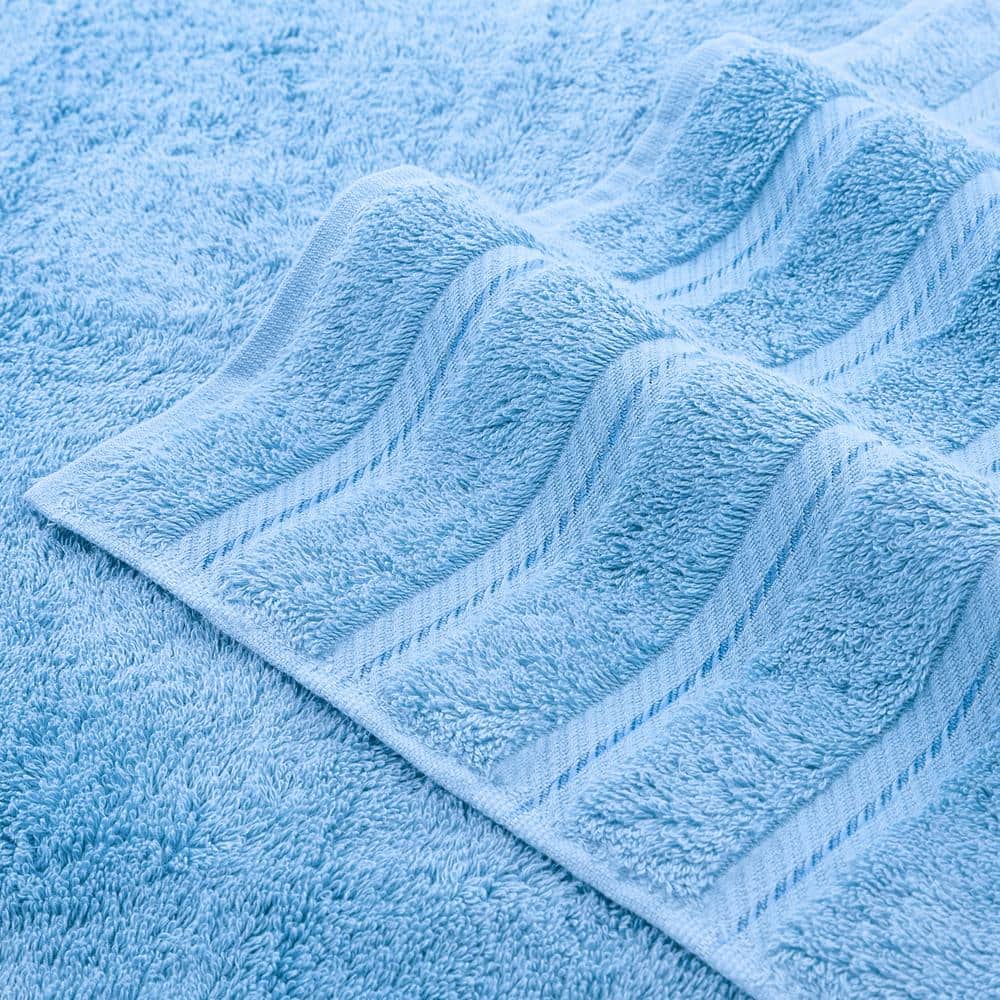 Sky Blue Turkish Cotton 6-Piece Towel Set