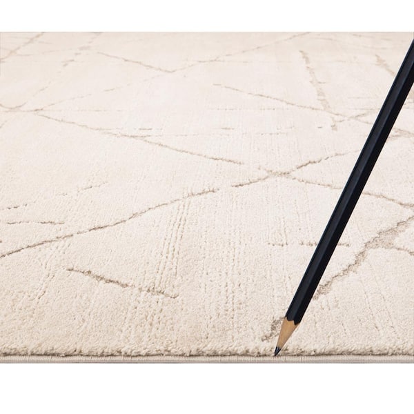 Malibu Ivory 7 ft. x 9 ft. Contemporary Area Rug