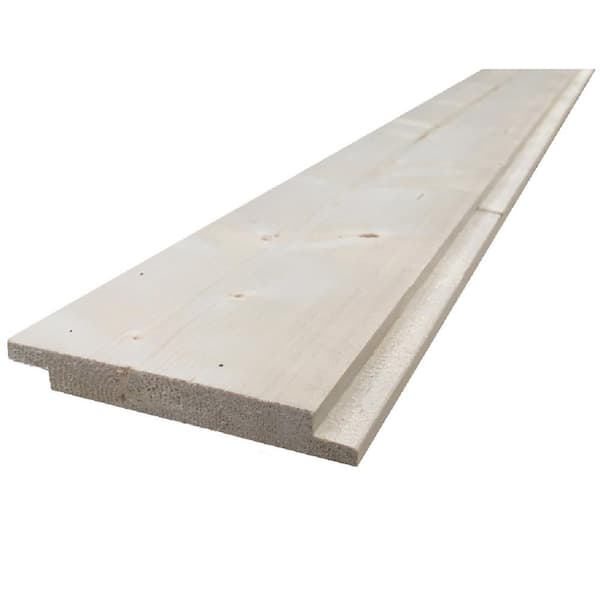 Unbranded 1 in. x 6 in. x 12 ft. SPF Resawn Shiplap Board