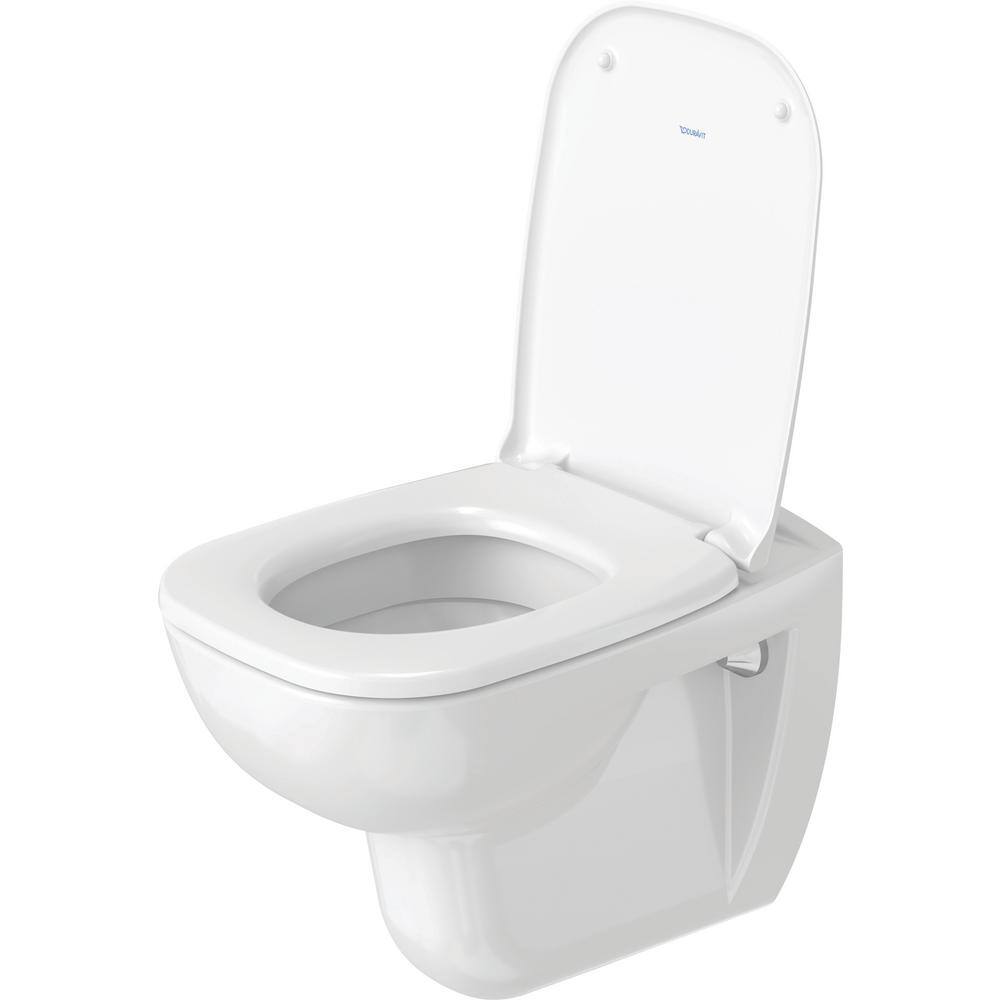 White Wall Mounted Dual Flush Elongated Toilet Bowl