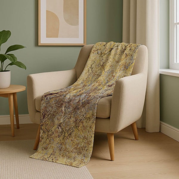 Premium Machine Washable ASB768 Wheat 50 in. x 70 in. Sherpa Throw Blanket