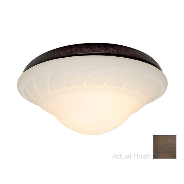 Casablanca 2-Light Brushed Cocoa Ceiling Fan Center-Stem Wet-Location Fixture with Globe-DISCONTINUED