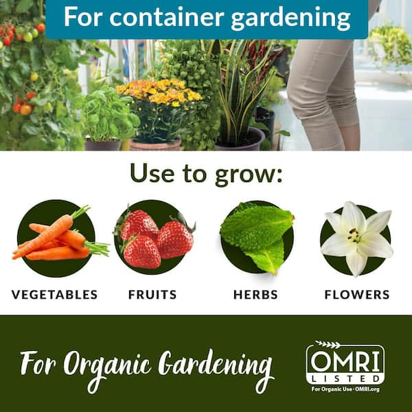Organic Premium Outdoor Potting Mix, All Natural Premium Soil 40 qt., OMRI Listed