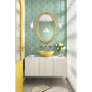 Horizon Gold Oval Bathroom Ceramic Vessel Sink Art Basin Not Included Faucet
