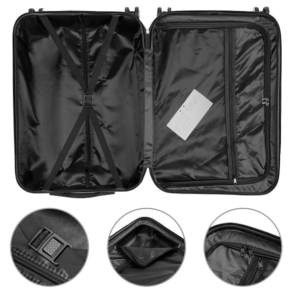 Karl home Nested Hardside Luggage Set in Red, 3-Piece - TSA