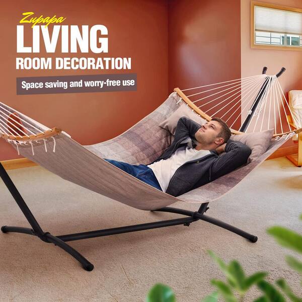 AFAIF 115 in. Space-Saving Patio Hammock with Stand