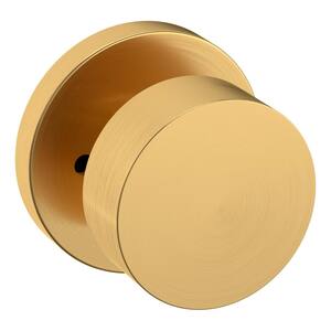 Privacy 5055 Lifetime Satin Brass Bed/Bath Door Knob with 5046 Rose
