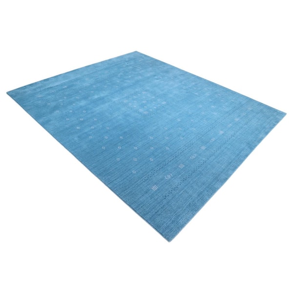 Simi Bohemian Gabbeh Sapphire 5 ft. x 8 ft. Hand Loomed Area Rug