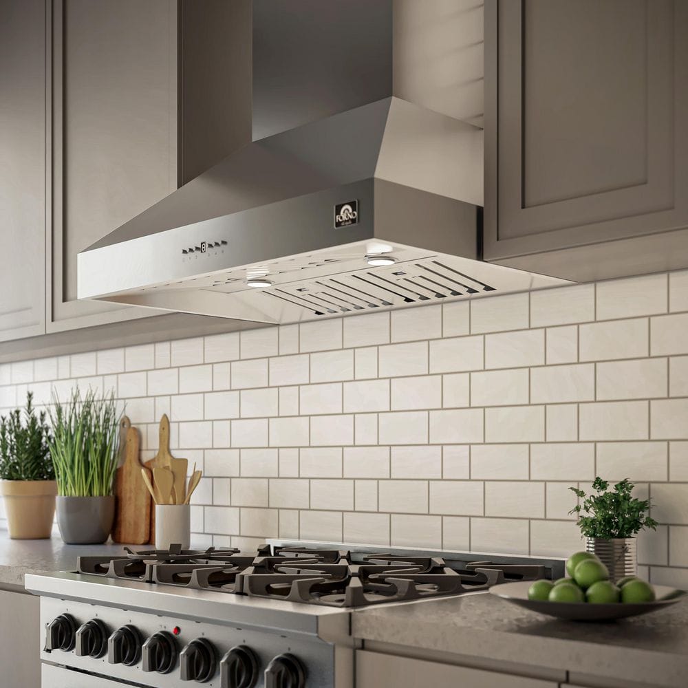 Orvieto 36-Inch Stainless Steel Wall Mount Range Hood