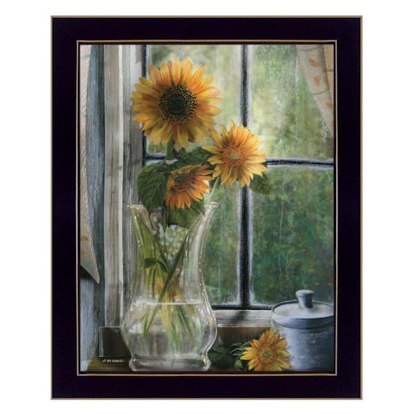 HomeRoots Charlie Morning Flower 1-Piece Framed Wall Art 18 in. x 14 in.