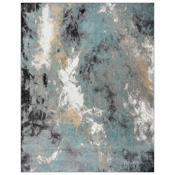 Gertmenian Alor Satori Gray 9 ft. x 13 ft. Abstract Indoor Area Rug