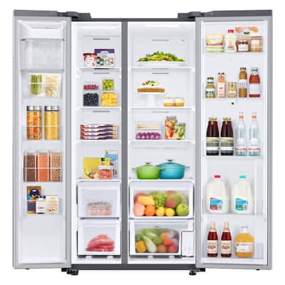 27.3 cu. ft. Smart Side-by-Side Refrigerator with Family Hub in Fingerprint Resistant Stainless Steel