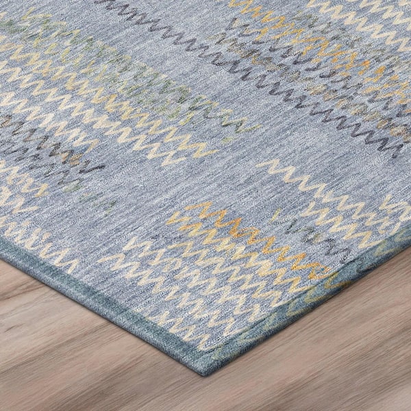 Chantille Machine Washable Indoor/Outdoor Abstract ACN2887 Blue 3 ft. x 4 ft. Area Rug