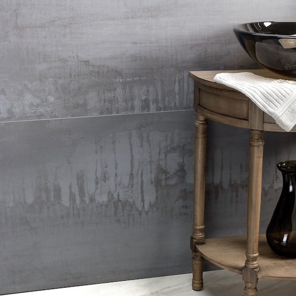 Angela Harris Metallic Light Gray 24 in. x 48 in. Matte Porcelain Floor and Wall Tile (15.49 Sq. Ft. / Case)