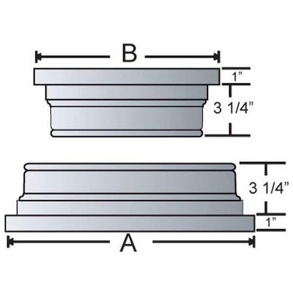 Fortress Building Products 5-in W x 5-in L Gloss Black Decorative Metal Fence Post Cap and Collar- Fits Common Post Measurement: 5-in x 5-in