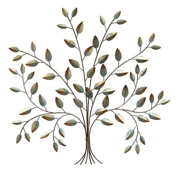 HomeRoots 24 in. Charlie Metal Blue Green Wall Decor 2000321122 - The ...