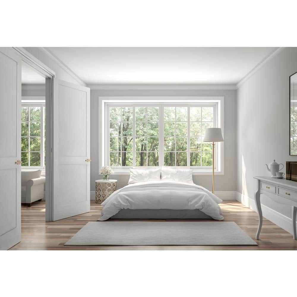60 in. x 80 in. White Solid Core Double Prehung French Door
