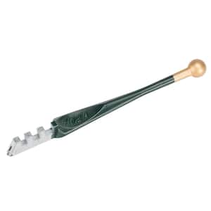 Fletcher-Terry Hand Held Glass Cutter, Steel Wheel, 130° Gold tip Tapping Ball End, Length is 5.25 in.