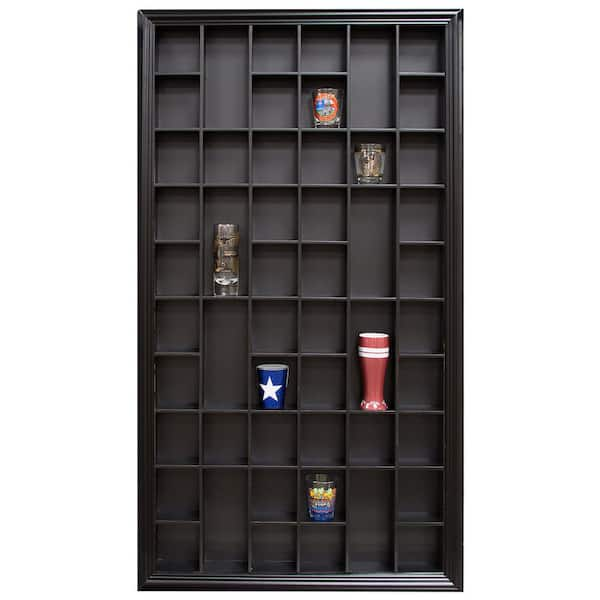 Pinnacle Gallery Solutions 17.9 in. W x 2.7 in. D Black Shot Glass Decorative Shelf