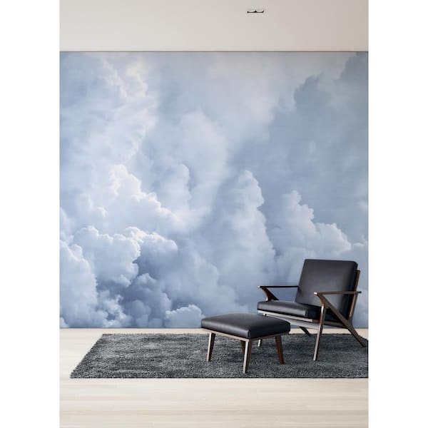 Tender Clouds - Soft Blue – extraordinary wall mural– Photowall