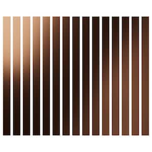 Adjustable Slat Wall 1/8 in. T x 3 ft. W x 4 ft. L Bronze Mirror Acrylic Decorative Wall Paneling (15-Pack)