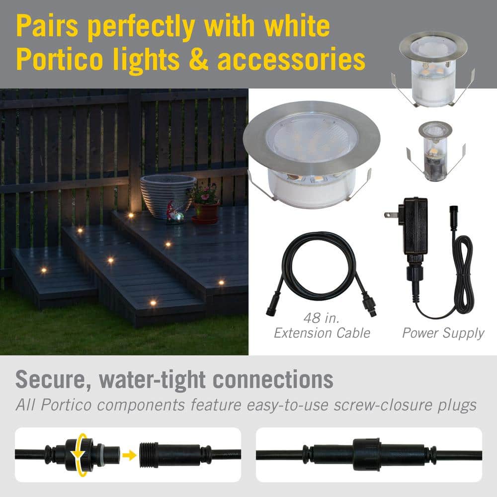 White Wireless Outdoor LED Light Controller with Remote