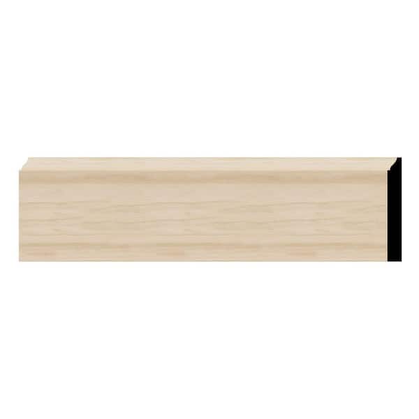 WM618 0.56 in. D x 5.25 in. W x 96 in. L Wood White Oak Baseboard Moulding