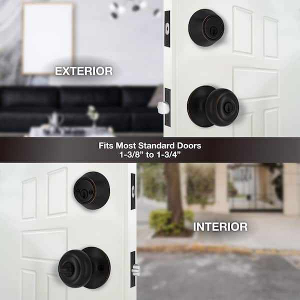 Defiant Hartford Aged Bronze Combo Pack with Double Cylinder