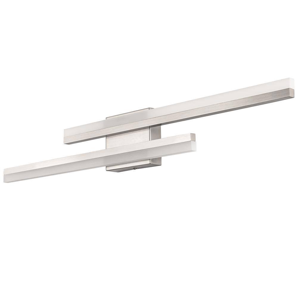 2-Light Minimalist Nickel LED Wall Sconce with Acrylic Shade, Modern Wall Light for Bedroom, Living Room, Hallway price history on PriceWatchPro