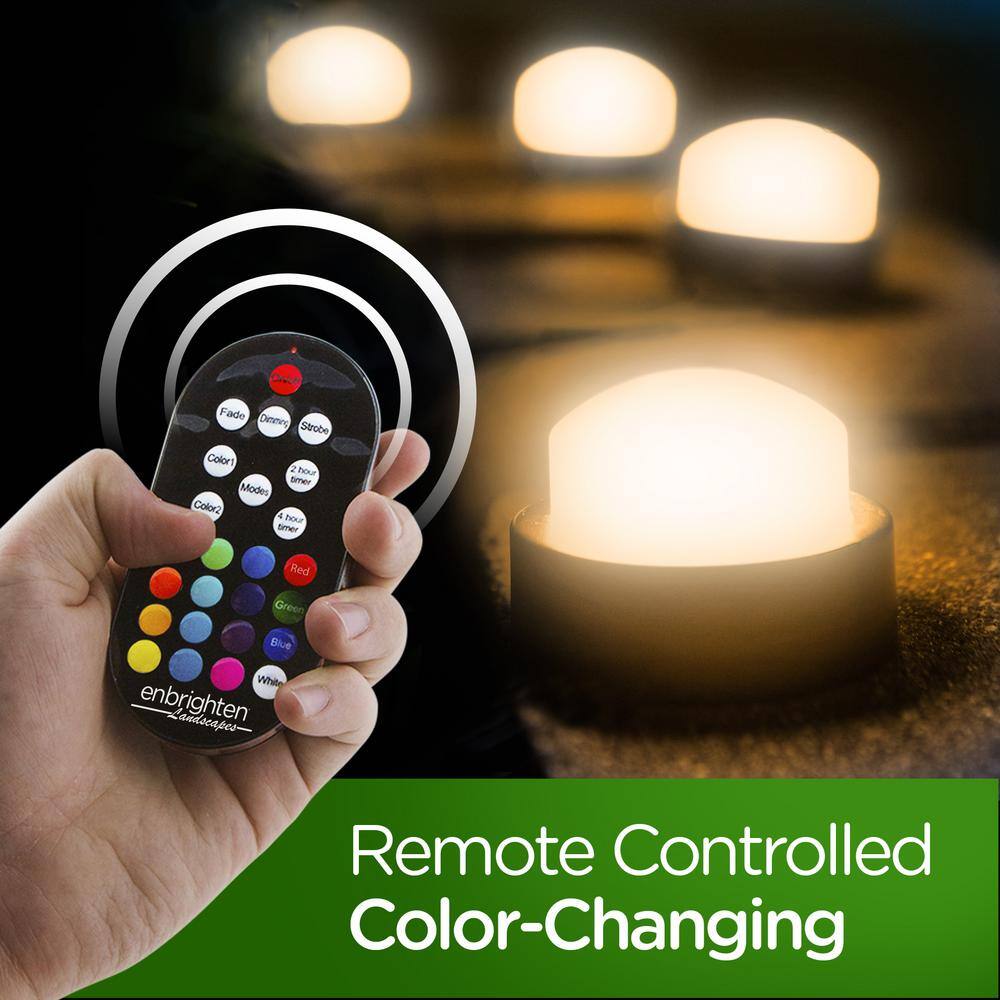 Black LED Color Changing Pathway Lights with Remote Control