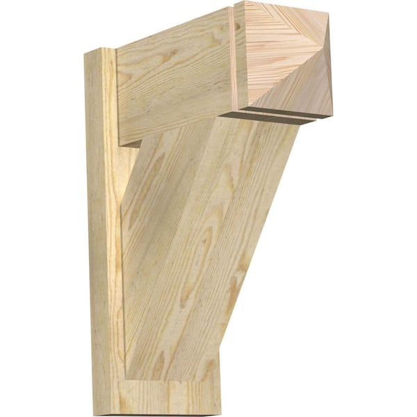 Ekena Millwork 8 in. x 22 in. x 18 in. Traditional Arts and Crafts Rough Sawn Douglas Fir Outlooker