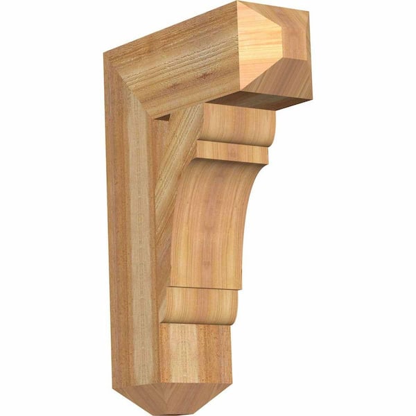 Ekena Millwork 6 in. x 26 in. x 18 in. Western Red Cedar Olympic Craftsman Rough Sawn Bracket